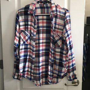 Plaid button-up